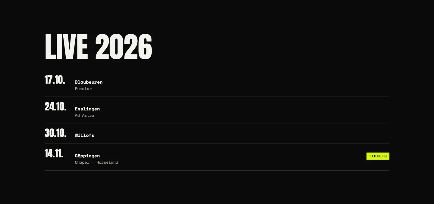 Live 2026: los próximos conciertos, con la entrada donde la hay