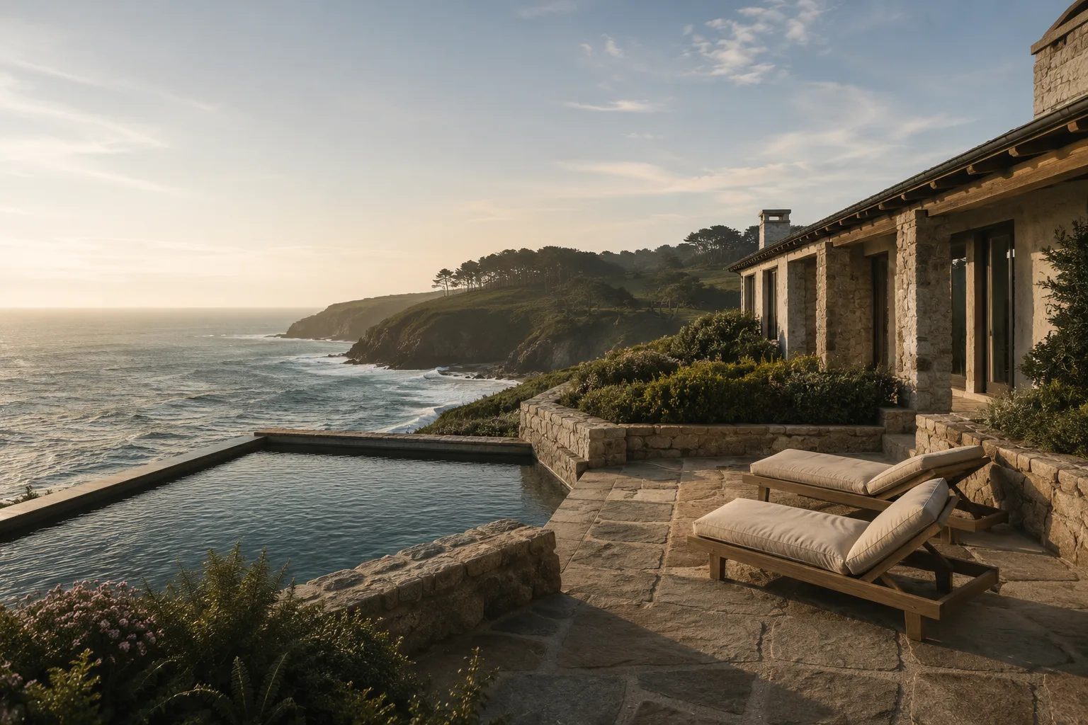 Casa Verdemar's terrace above the Atlantic