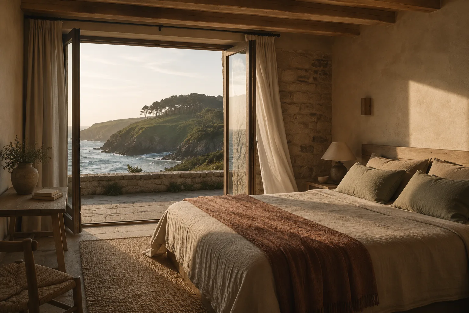 Casa Verdemar's terrace above the Atlantic