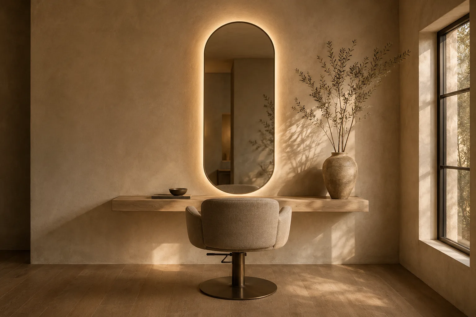 Silva Atelier's studio and one of its stylists