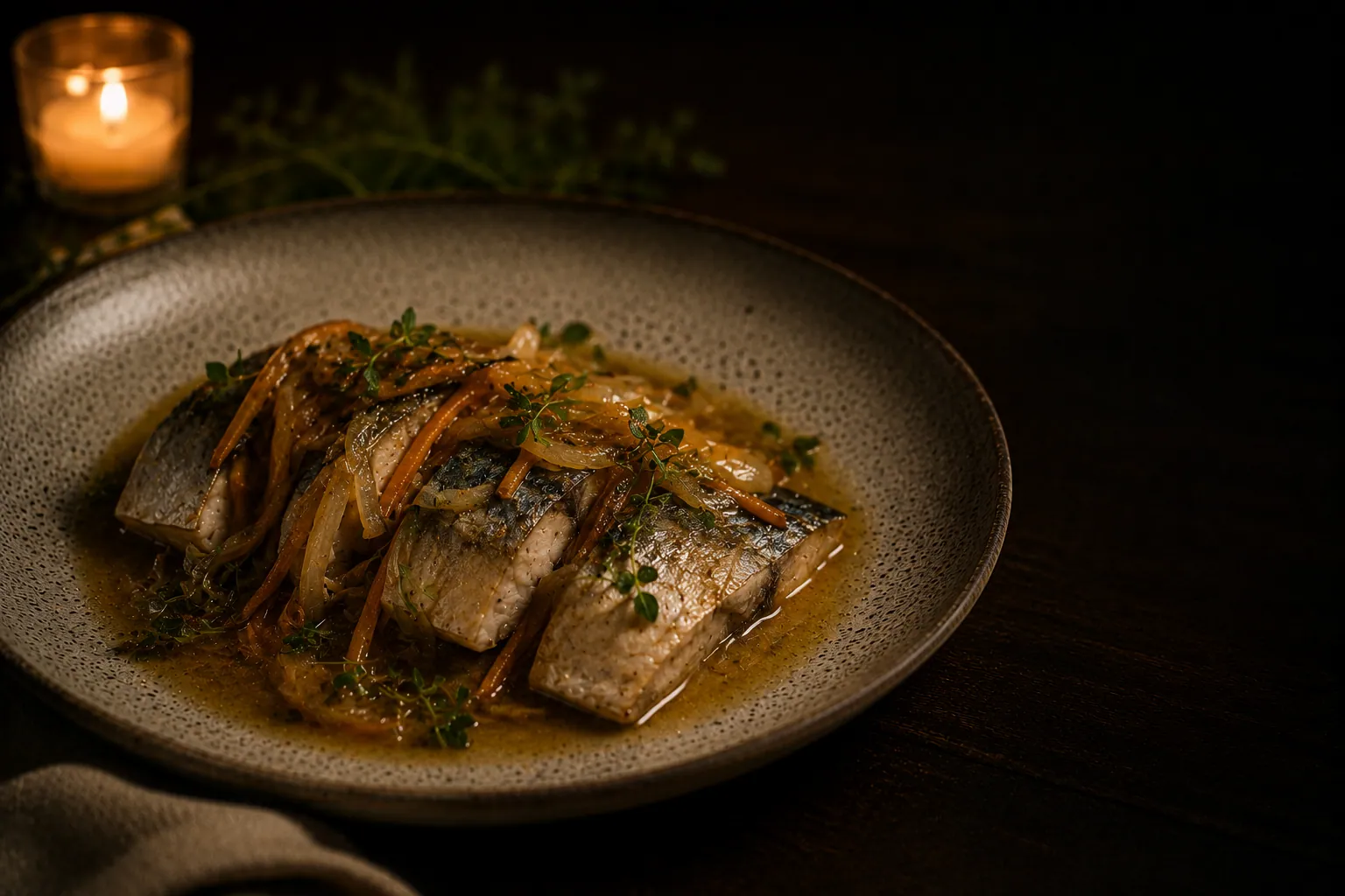 Pickled mackerel